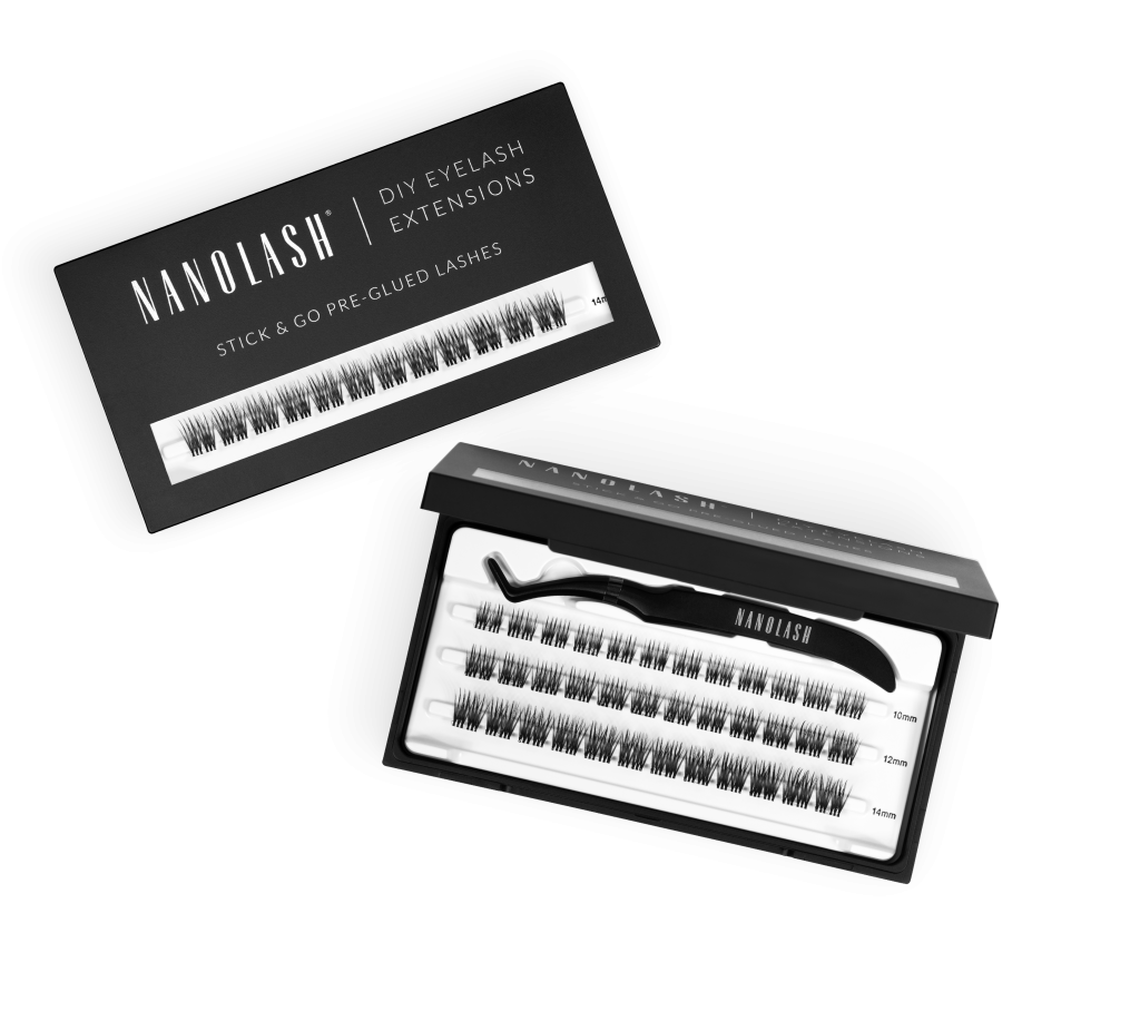 nanolash glued eyelashes